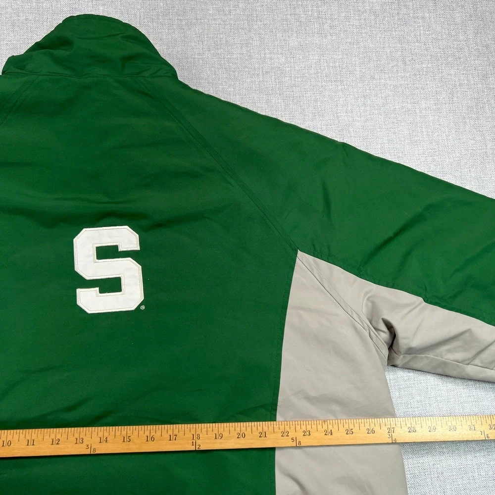 Vintage Y2K Nike Michigan State Spartans Jacket Reversible Puffer Coat Men Large